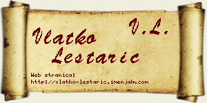Vlatko Leštarić vizit kartica